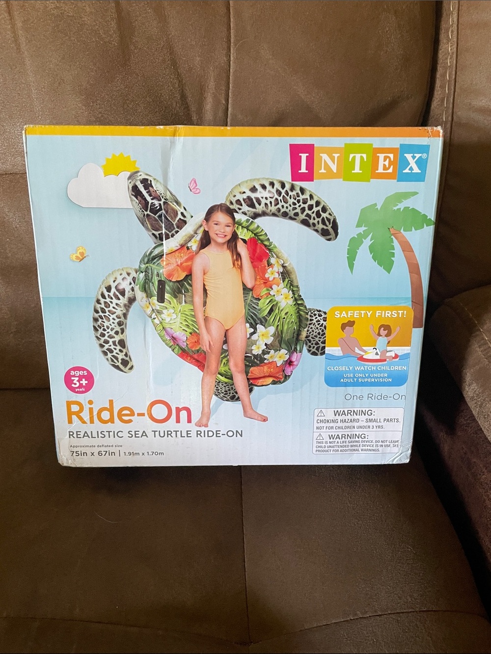 Intex Kids Floral Sea Turtle Ride-On float